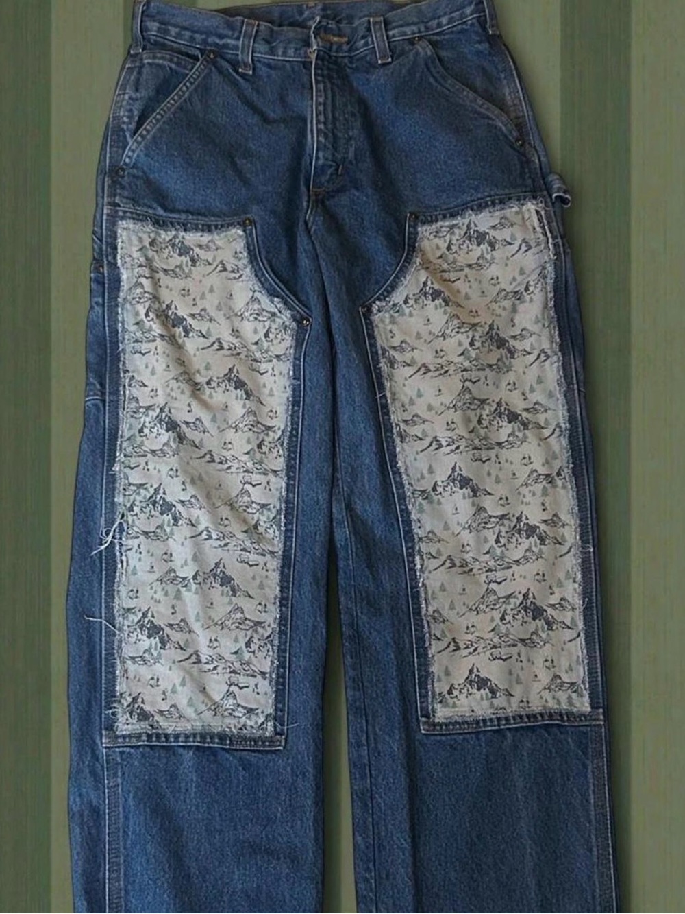 Carhartt B13 Custom Mountain Print Double Knee Jeans